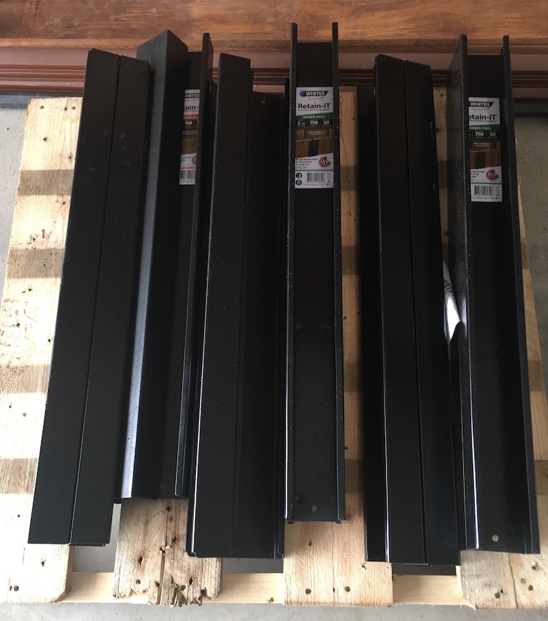 whites retain it posts
steel upright posts
sleeper post